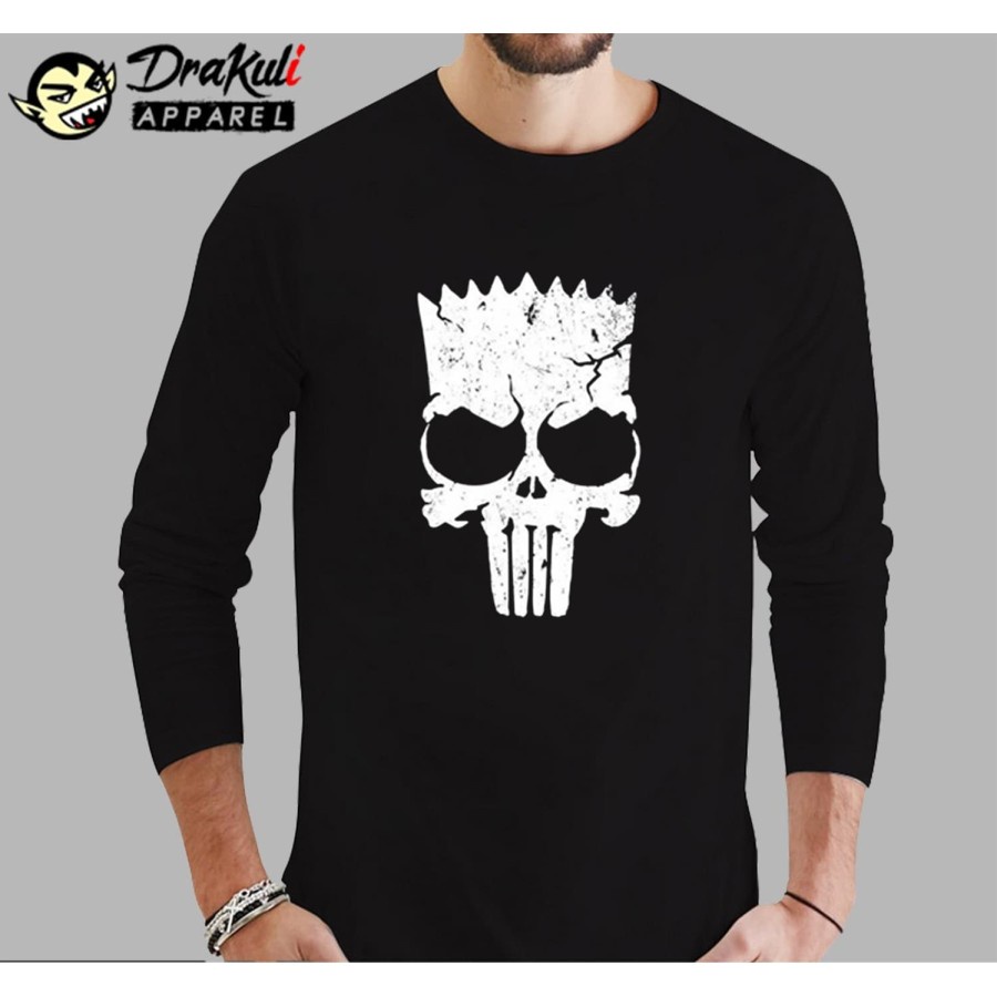 T Shirt 016 - Simpsons The Punisher - Black (Long Sleeve)