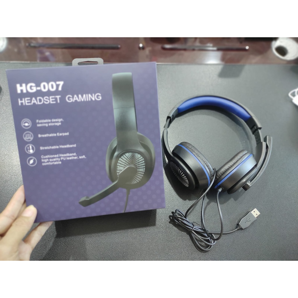 Headset Gaming G-POWER HG 007 ZEUS RGB LED With Microphone Plug or USB - headphone gaming