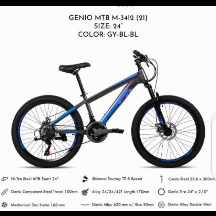SEPEDA GUNUNG MTB GENIO M 3412 24INCH