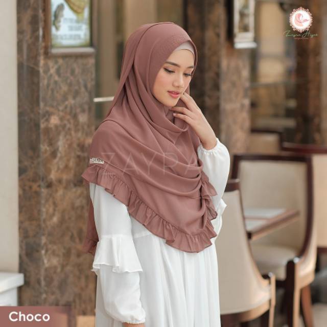 Zayrahijab Pashmina Mawaddah Choco Original by Zayra Hijab