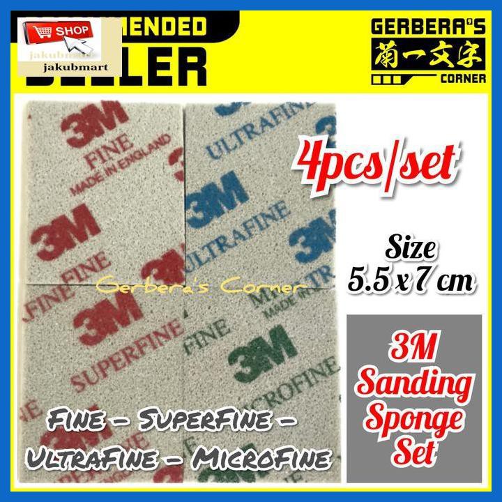 

E667Red- Sanding Sponge 3M Set - Fine - Super Fine - Ultra Fine - Micro Fine T7Rujr6-