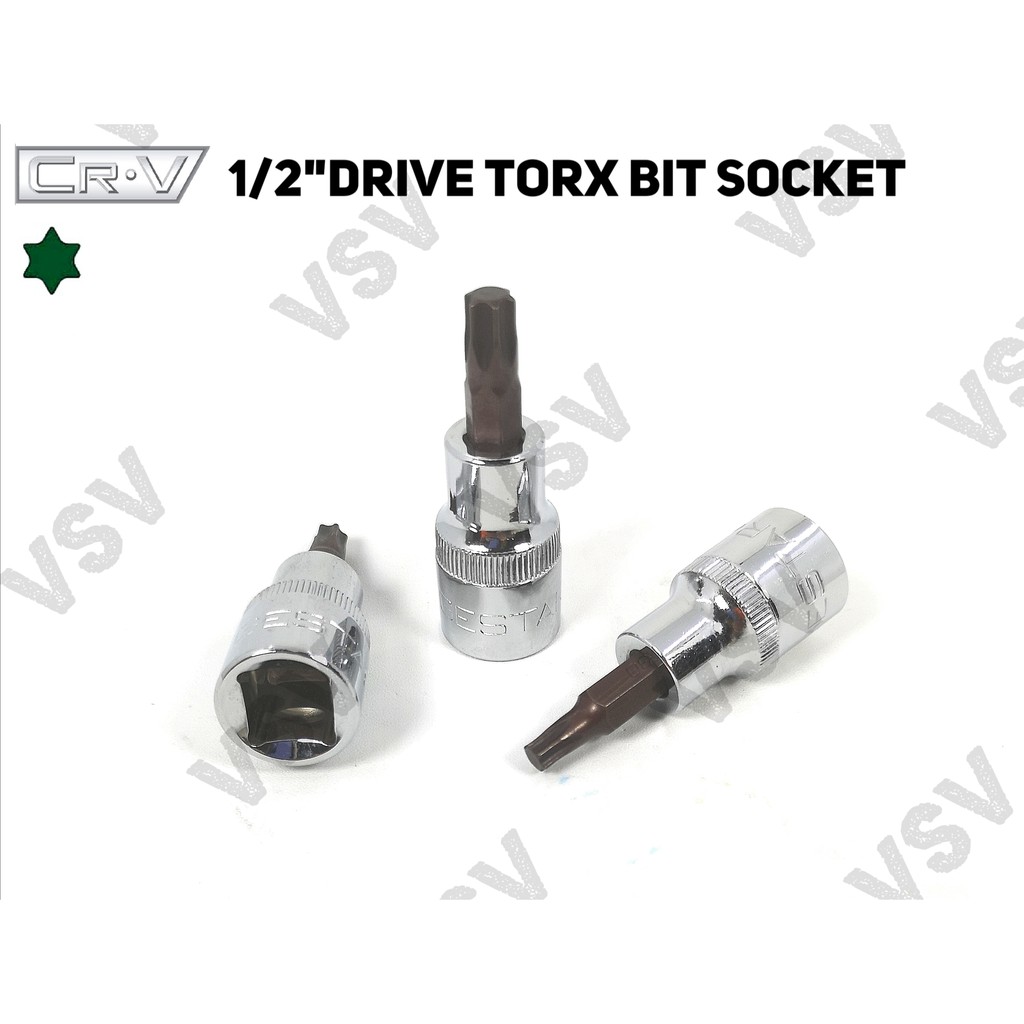 Gestar Torx Bit Socket 1/2&quot;Dr T60 Kunci shock L Bintang Sock