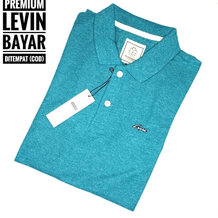 COD KAOS POLO shirt pria PREMIUM | kaos kerah pria | biru muda - M, Biru Muda