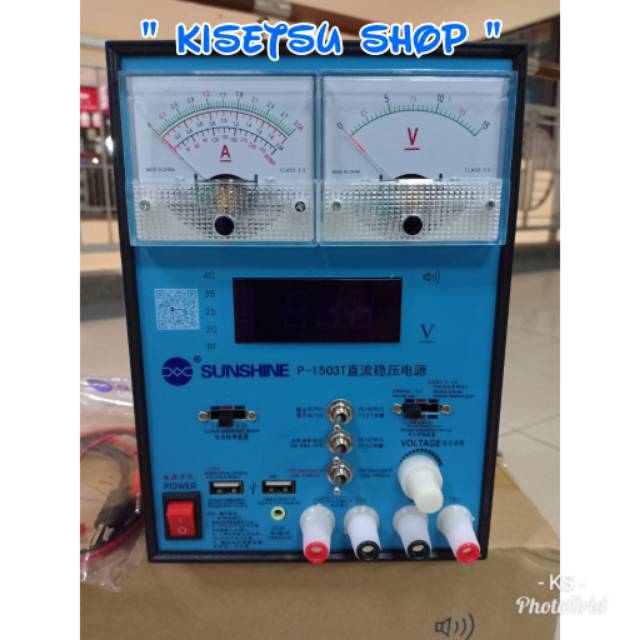 Power Supply DC HP / Ponsel + Kabel Merk Sunshine 3A ( 3 Ampere ) Analog + Digital