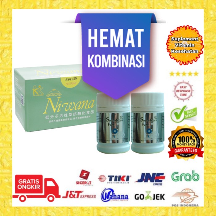 Niwana SOD Supergreenfood SGF 150 Tabs 2 botol Antioksidan KK ORIGINAL