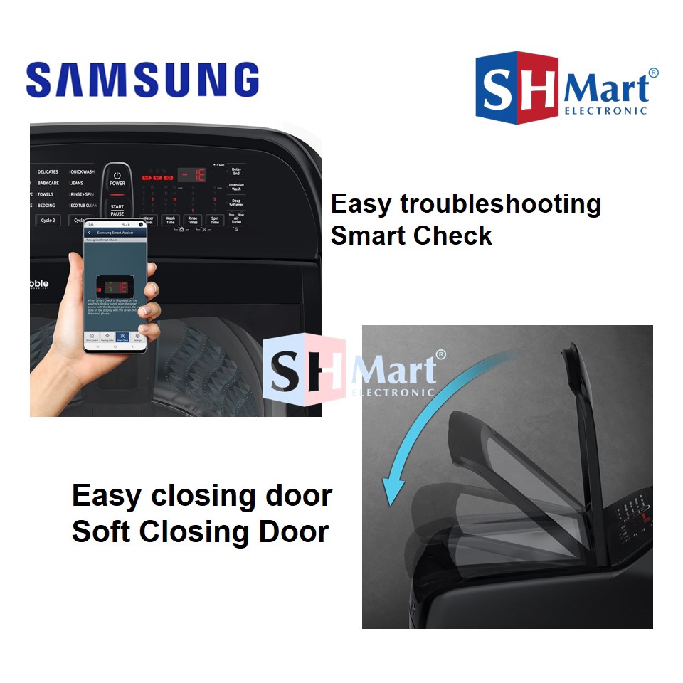 SAMSUNG MESIN CUCI TOP LOADING 13KG WA13T5260BV WOBBLE TECHNOLOGY WA13T (MEDAN)