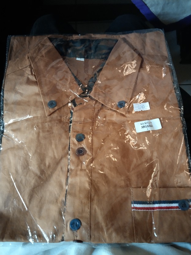 Kemeja Pria Asgard Slim Fit Lengan Pendek Kombinasi Batik / Kemeja Kerja / Kemeja Formal Casual