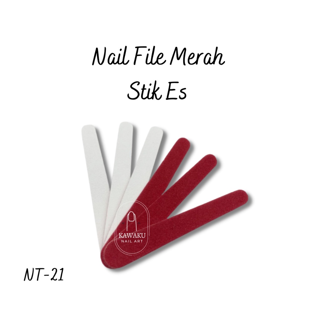 Nail File Kikir Kuku Nail Art Merah Double NT-21