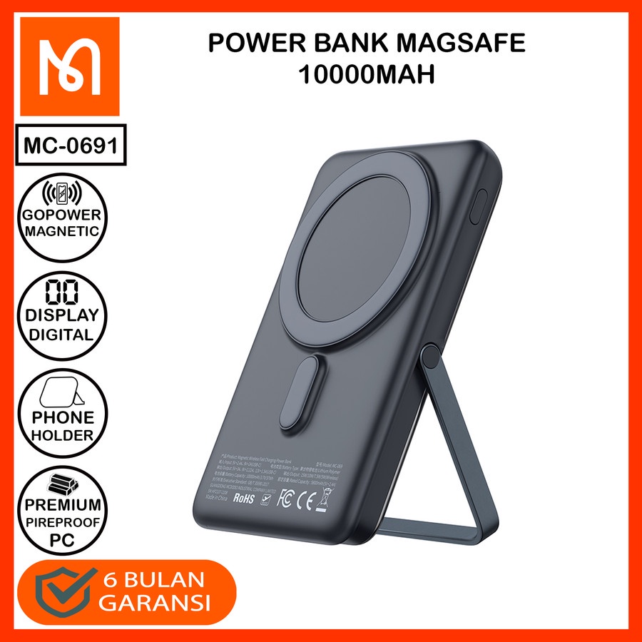 MCDODO POWERBANK IPHONE Magnetic Go Power Wireless Fast Charge 10000Mah