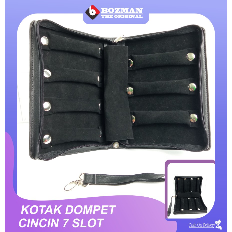 DOMPET TAS CINCIN BATU1,2, 3, 5, 7, 9 &amp; 11 Slot  TEMPAT PENYIMPANAN PERHIASAN CINCIN MEWAH