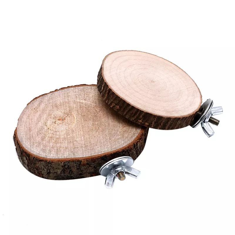 Wooden Coaster Wood Slice Potongan Kayu Decor Alas Burung Hamster FEFARM