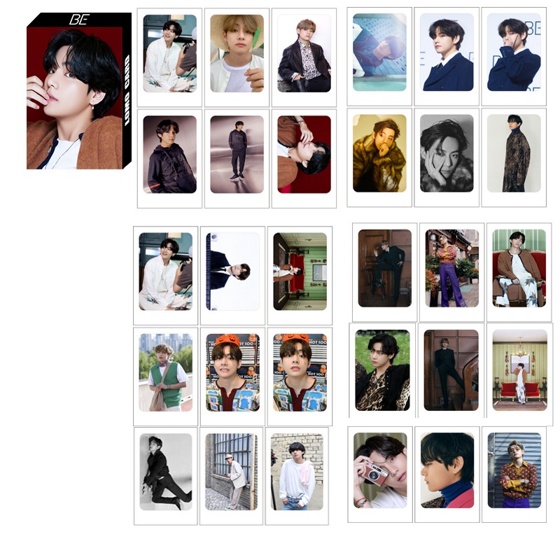 30pcs / set Kartu Pos LOMO Foto BTS JUNG KOOK V SUGA RM