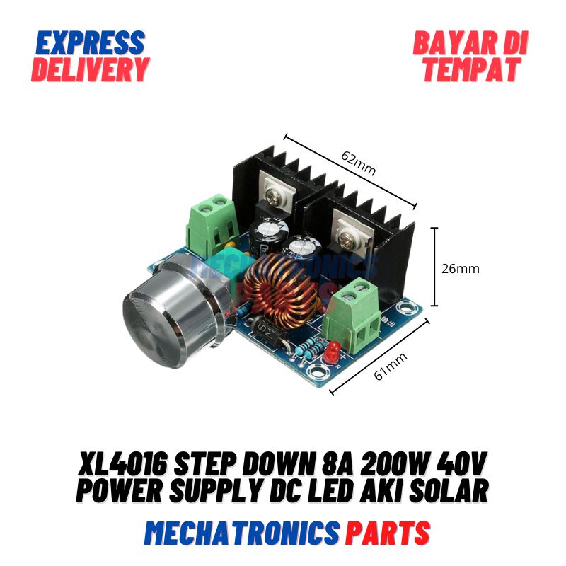 XL4016 Step Down 8A 200W 40V Power Supply DC LED Aki Solar