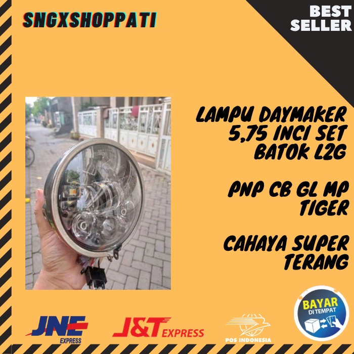 LAMPU DAYMAKER 5 75 INCI SET BATOK L2G PNP CB GL MEGAPRO TIGER