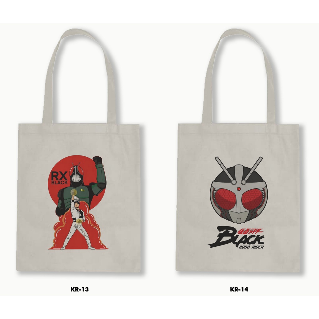 TOTE BAG BLACU - KAMEN RIDER BLACK / KSATRIA BAJA HITAM 1