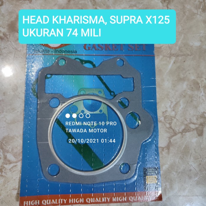 PAKING RACING BLOK HEAD DIAMETER 74 KHARISMA SUPRA X125