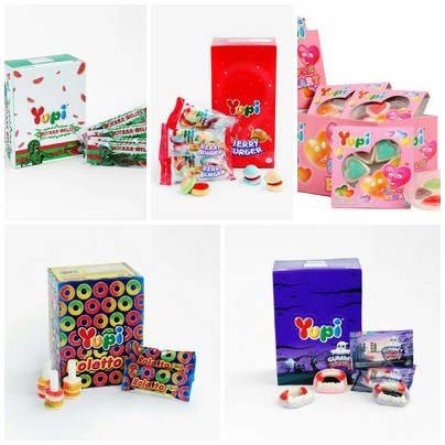 YUPI CDZ / Marshmallow /  Bolicious / Choco Glee / JungleFun / Sweet heart PACK Permen Halloween