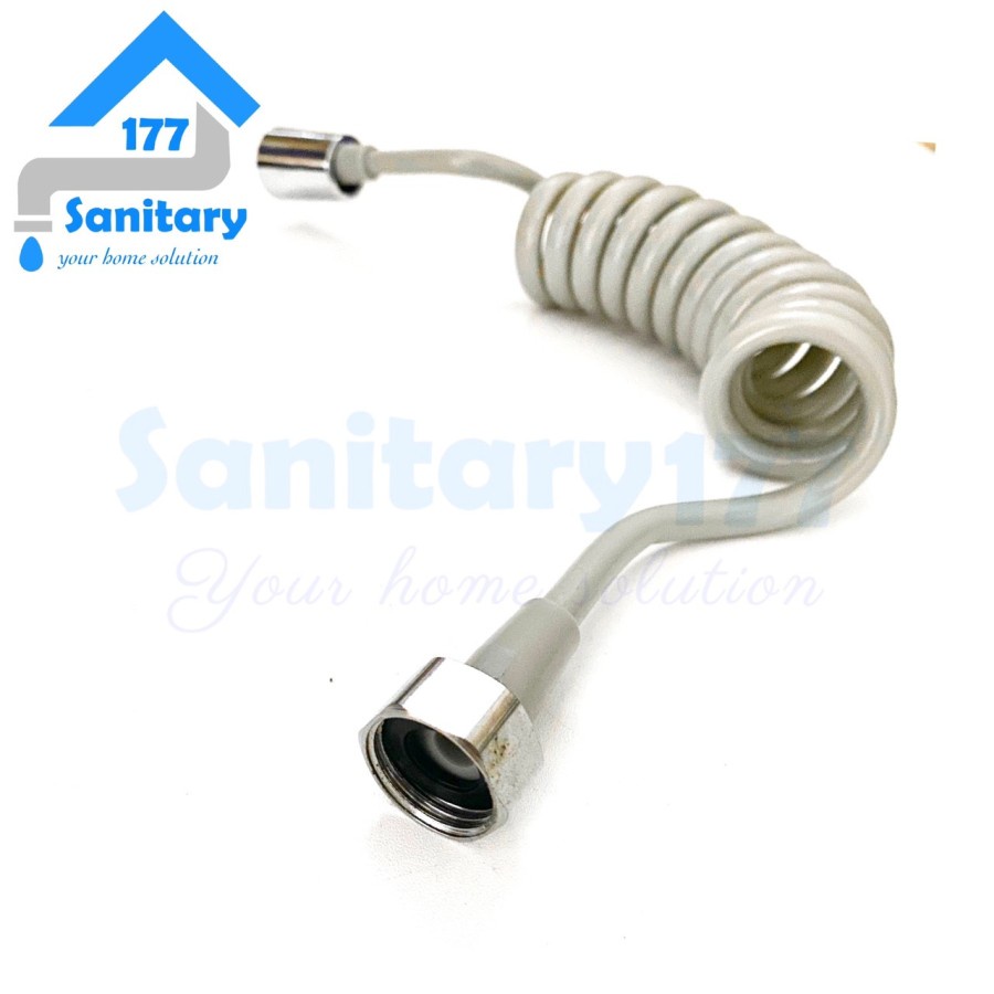 Selang shower Flexible telepon 150 cm ABU Grey- selang fleksibel mandi 1,5meter telephone spiral B32