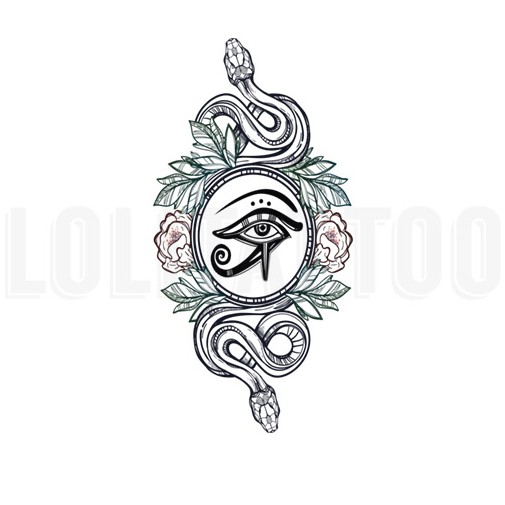 Lolitattoo Horus Snake Temporary Tattoo