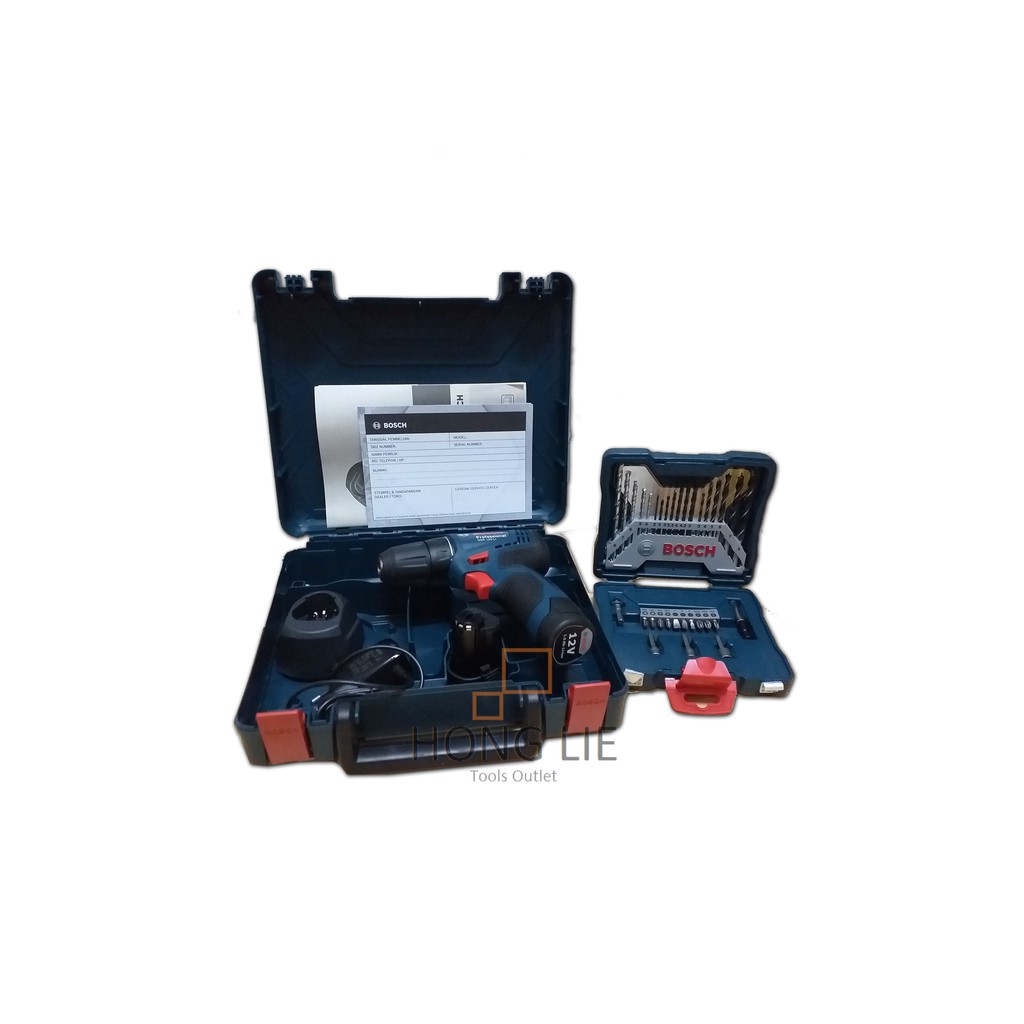 Bosch Paket GSR120 Bor Cordless + X Line Bor Obeng Set 33 Pcs GSR 120