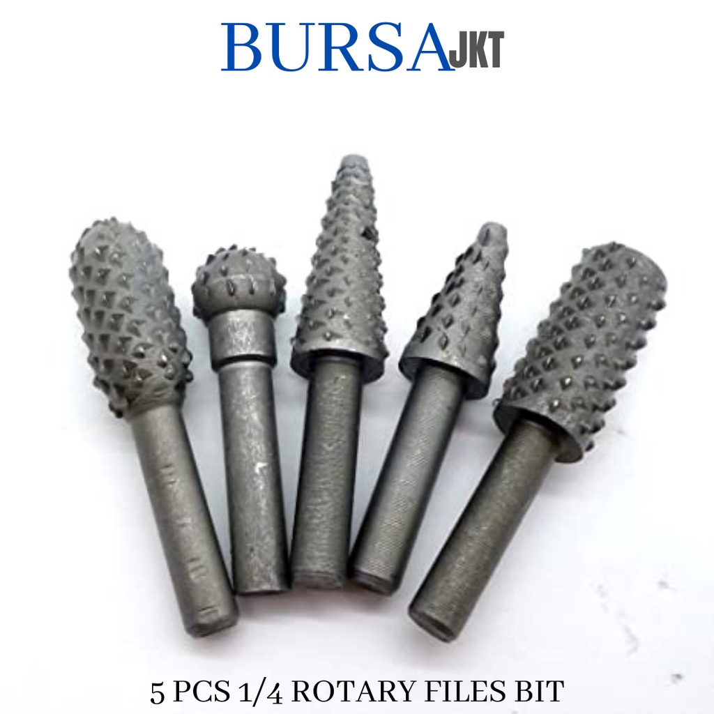 MATA BOR TUNER KAYU ROTARY TUNGSTEN FILES DIAMOND 6 MM SET ISI 5 PC ABU