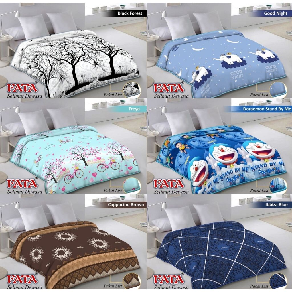 RC SELIMUT FATA UKURAN JUMBO 200x200 MOTIF DEWASA