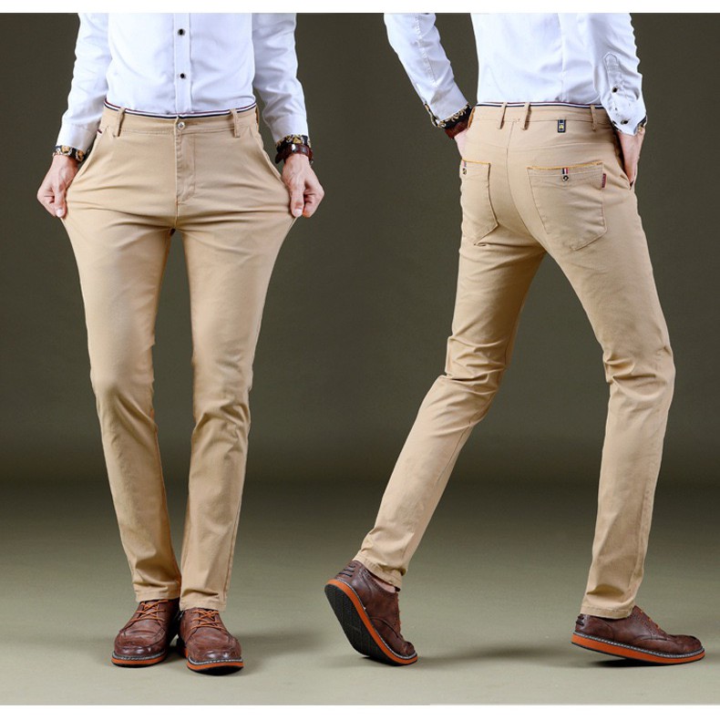 CELANA CINO Panjang Pria KERJAHARIAN Santai Casual Formal Hitam Abu Cream Navy Size 28-36