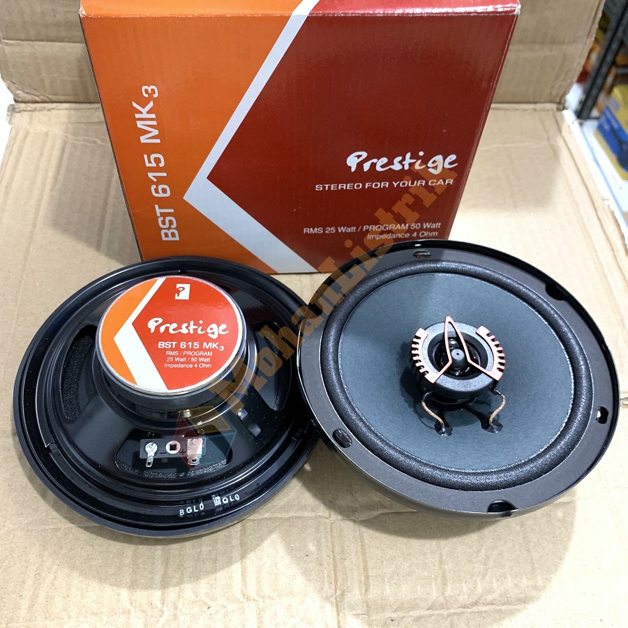 Speaker Mobil Speaker Pintu Mobil 6&quot; 6 Inch Prestige 50 Watt 2 Way Suara Jernih 1 Pasang