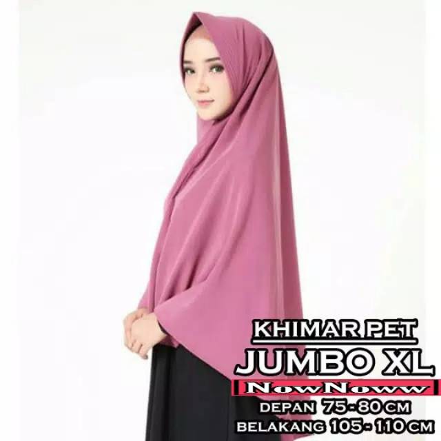 Jilbab instan khimar pet Jumbo XL