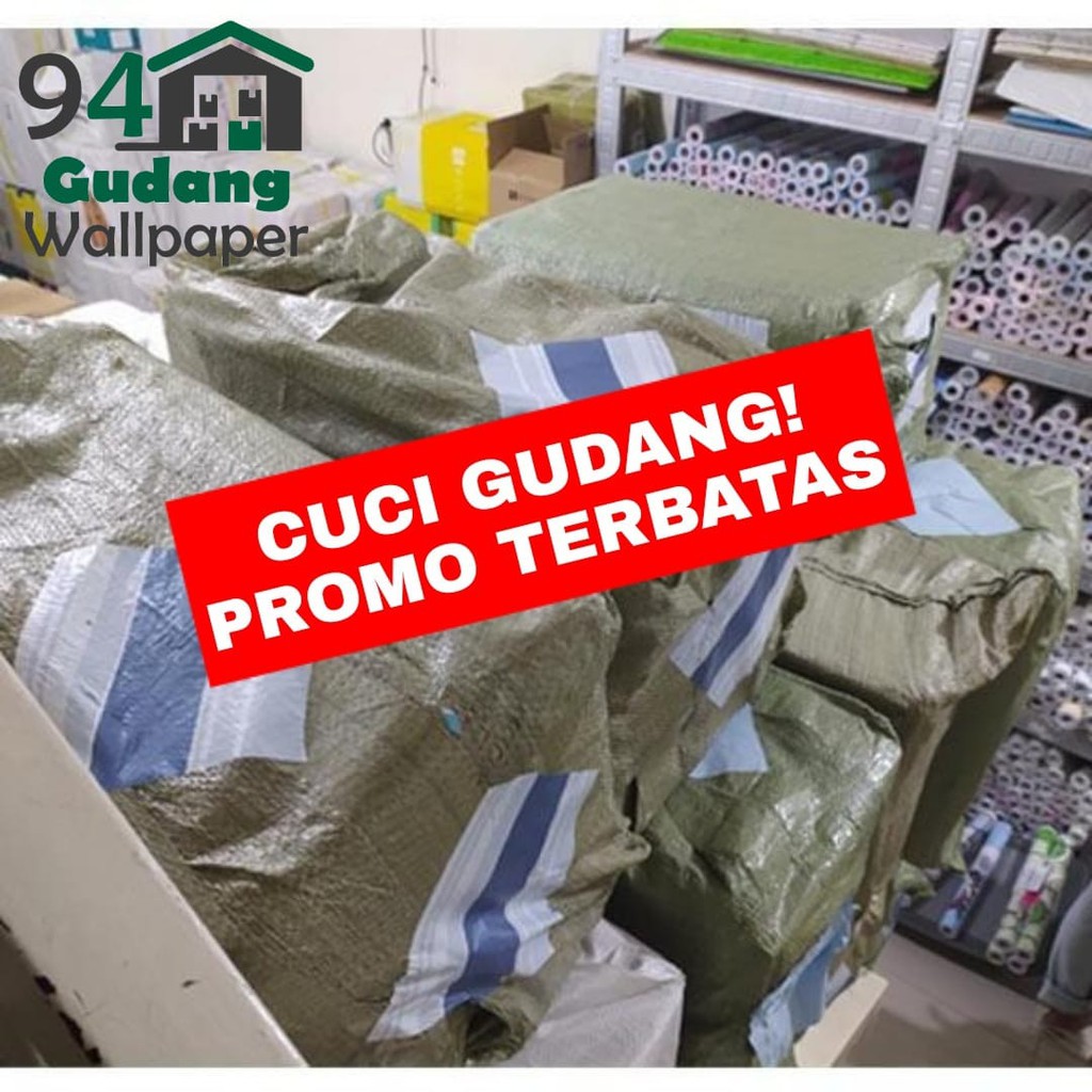 (COD) Gudang Wallpaper Sticker Dinding Kamar Tidur / Wallpaper Stiker Dinding Ruang Tamu Anti Air Premium Bahan PVC Sudah Ada Lem