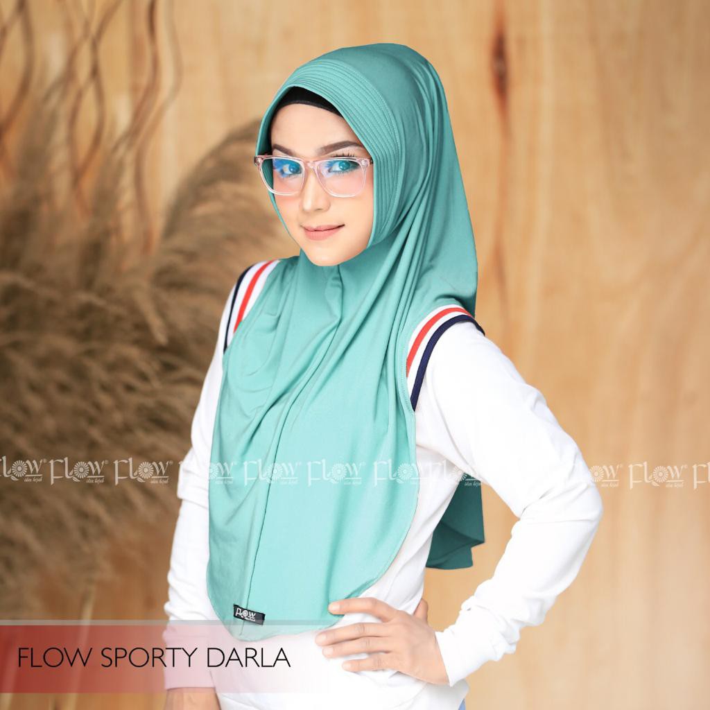 Jilbab Instan Sporty Darla Ori Flow-SEAGREEN