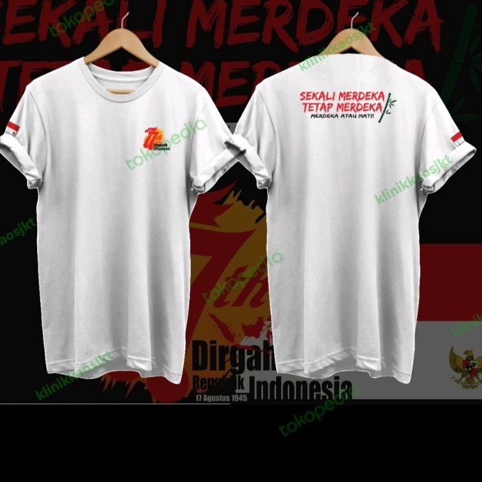 BAJU - KAOS DIRGAHAYU RI 77 - TSHIRT HUT KEMERDEKAAN INDONESIA TYPE 10