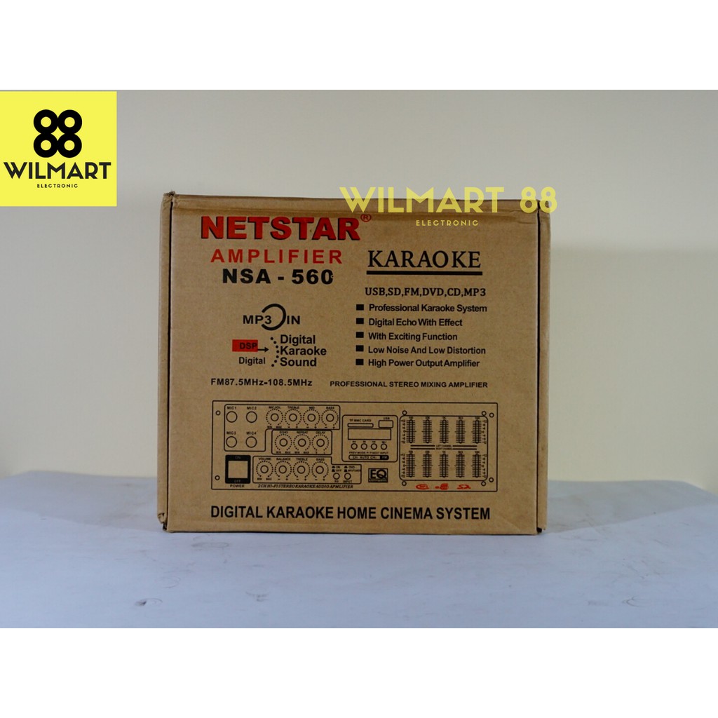 Netstar NSA-560 | NSA 560 - Bluetooth &amp; USB - Hi-Fi Karaoke Compatible - Digital Power Echo System