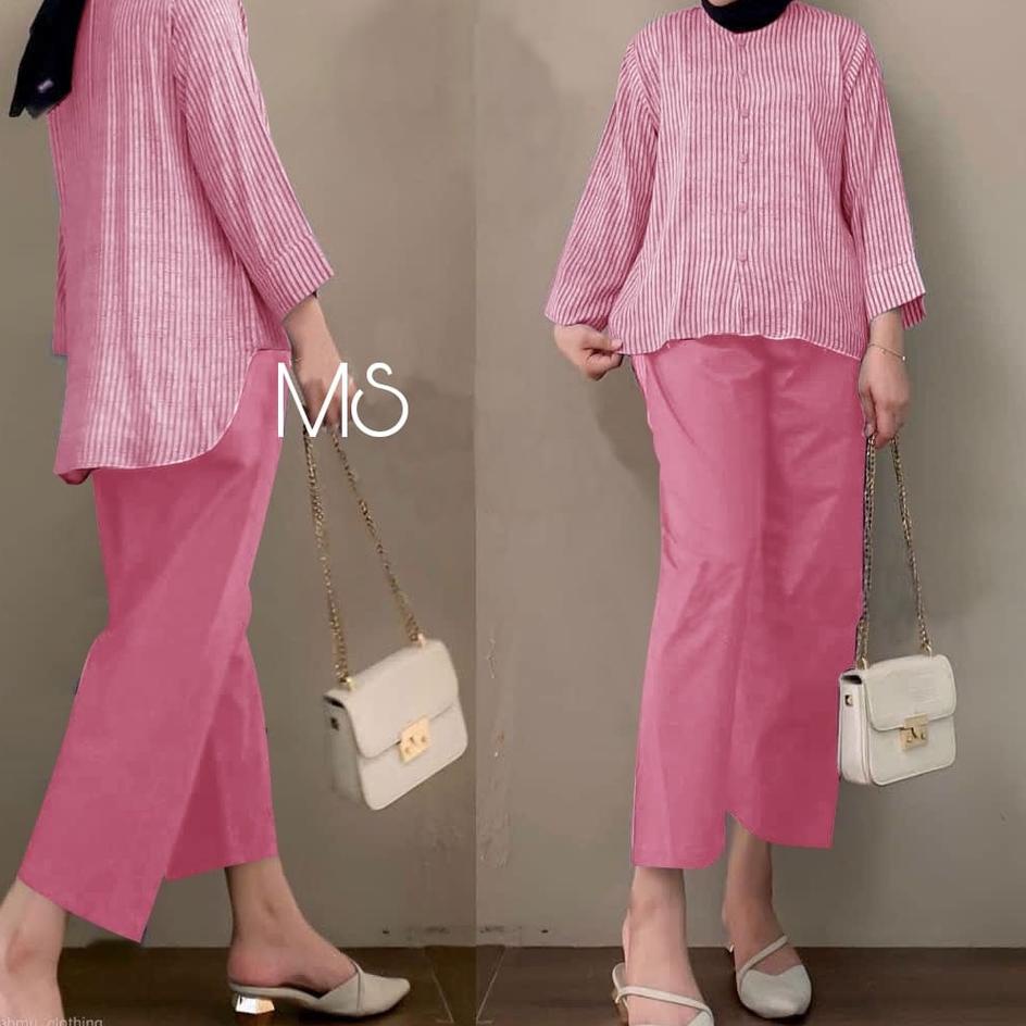 Koleksi Terbaru.. ONO_SET KINAN SALUR / SETELAN WANITA KEKINIAN / FASHION MUSLIM JAMAN SEKARANG / WA