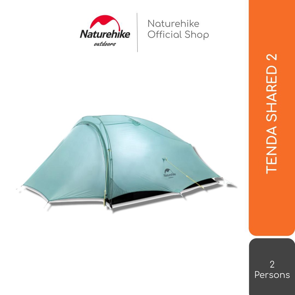 Naturehike Tenda Shared 2 NH20ZP091 Camping Ultralight Dome Double Layer 2P Orang