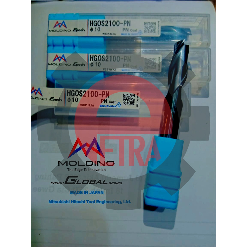 

ENDMILL 2 FLUTE 10 MM Moldino Jepang PN Coating Cutter Carbide Router