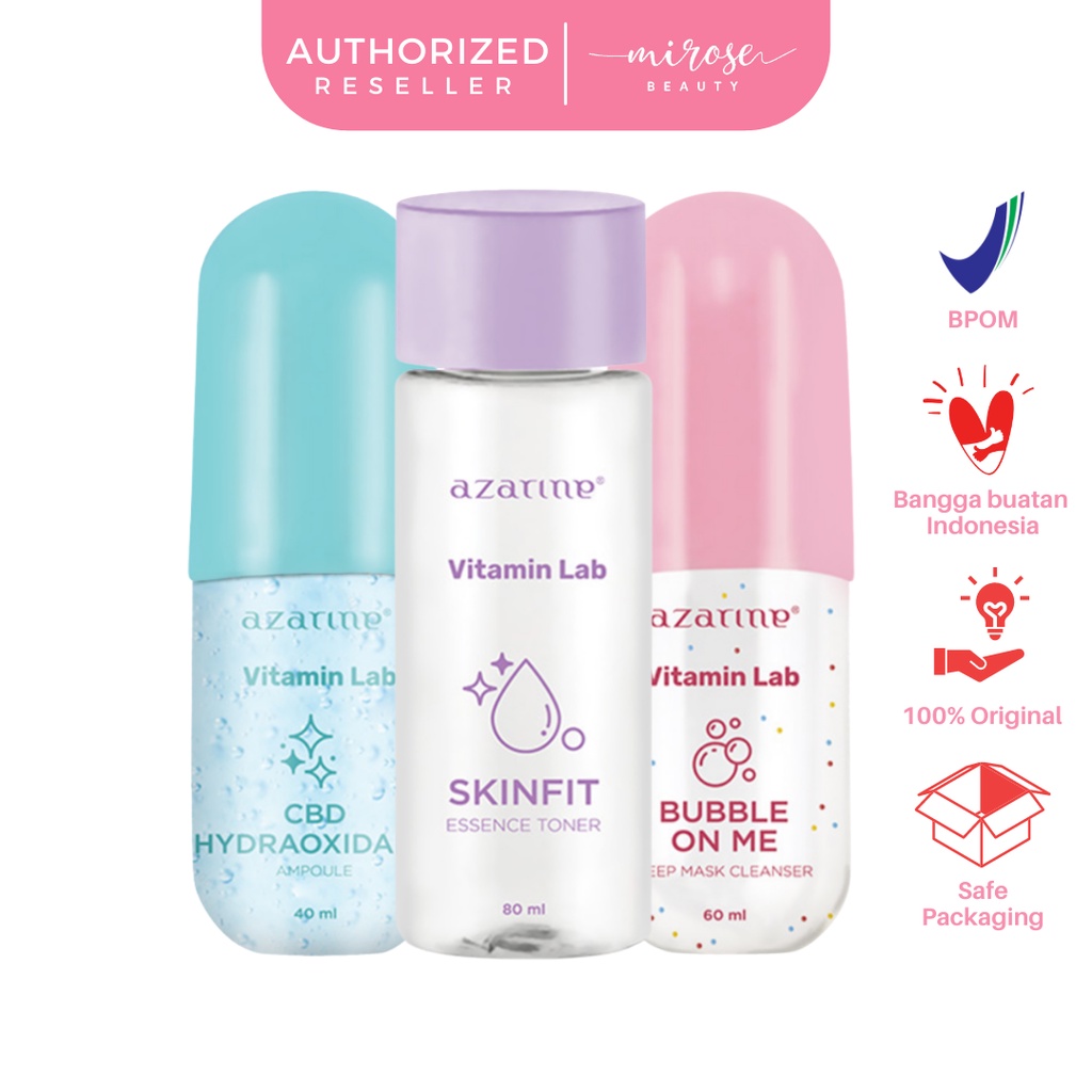 AZARINE Vitamin Lab Bubble on Me | Skinfit Essence Toner | CBD Hydraoxidant Ampoule