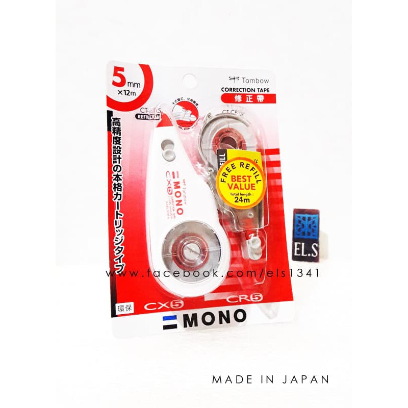 

Tipex Kenko - Refill Tipex Tombow - Correction Tape Tombow Correction Tape 5 Mm + Refill - Tip-Ex