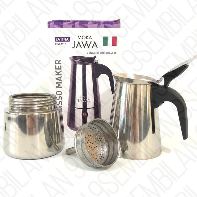 Latina REW-1112 Moka Jawa - Mokapot 300ml - Moka Pot 6 Cup 300 ml