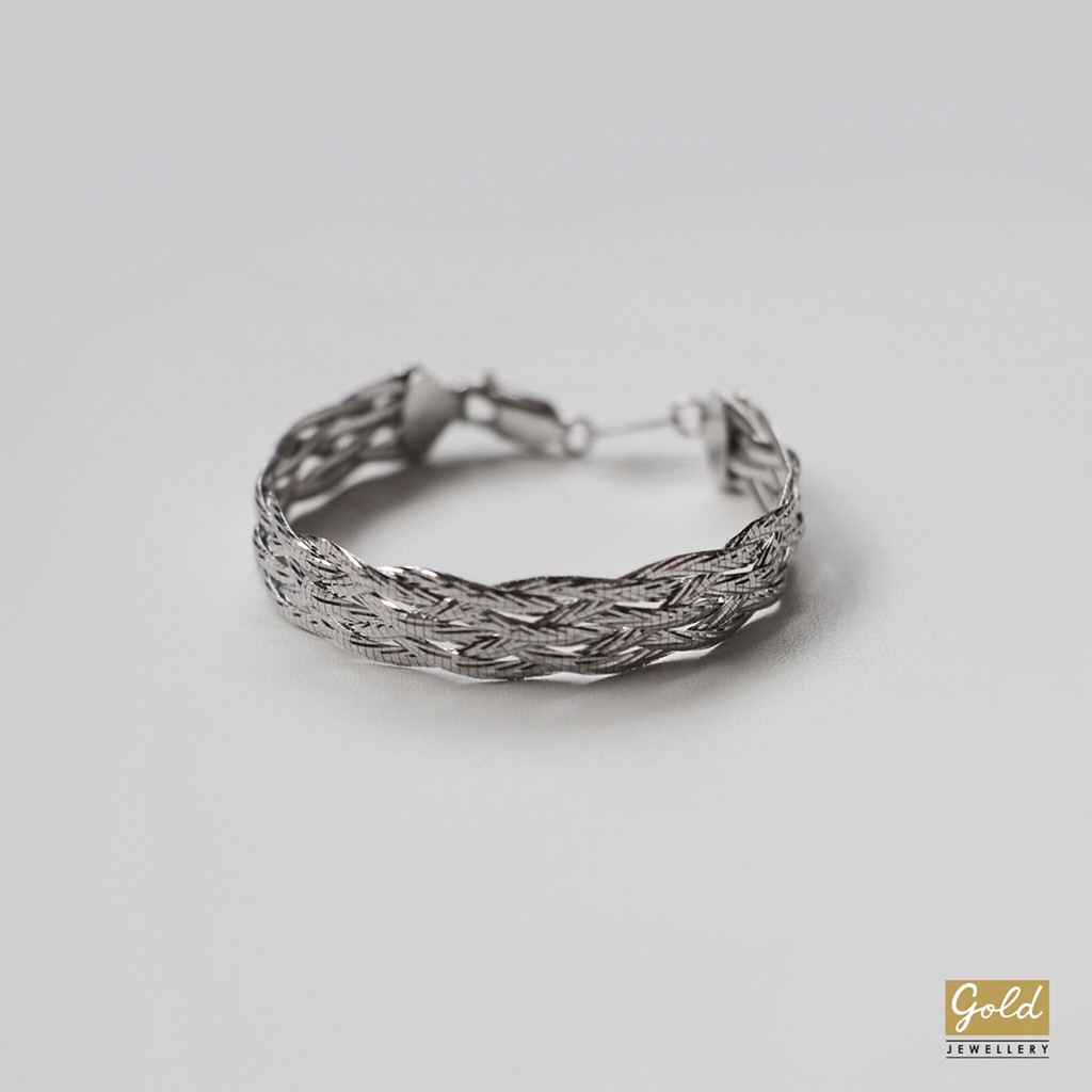 Gelang emas putih kadar 750 75% - PGL12121800 - model pro italy
