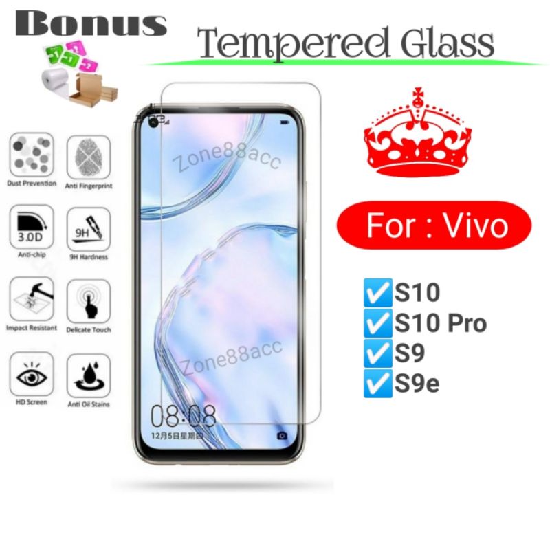 Antigores Tempered Glass Screen Guard protector Vivo S10 S10pro S9 S9e pro e TG Bening Antiblue Spy Blue light Full Garskin Lensa Lens Pelindung Layar 9D