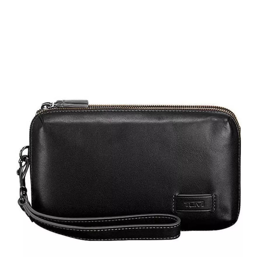 CLUTCH TUMII TRIPLE ZIP LEATHER ORIGINAL