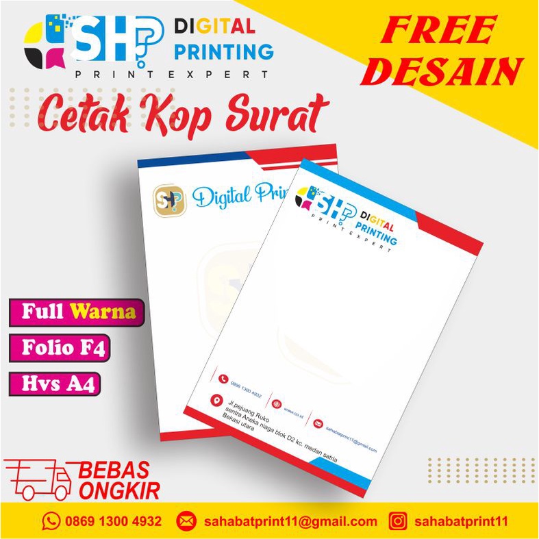 

Cetak Kop Surat Custom Murah Ukuran A4 F4
