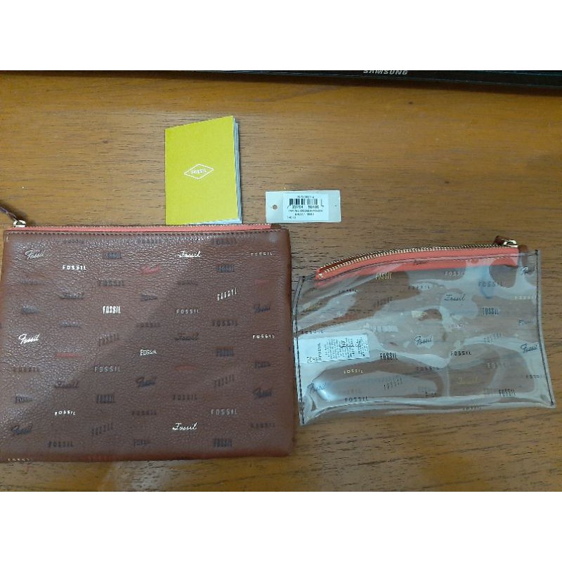 Dompet/pouch Fossil Wristlet Brown Multi