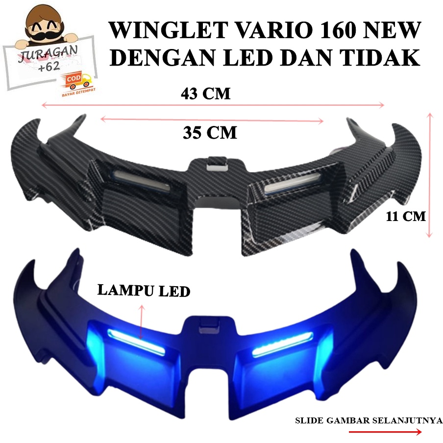 WINGLET VARIO 160 ABS CBS NEW LAMPU LED WINGLED