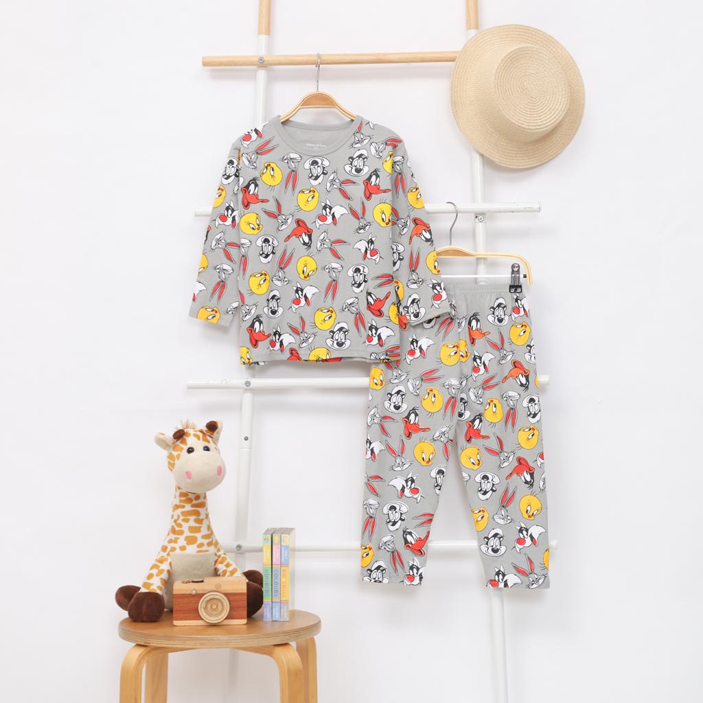 (TWEETY) Piyama Lengan Panjang Anak Laki-Laki dan Perempuan