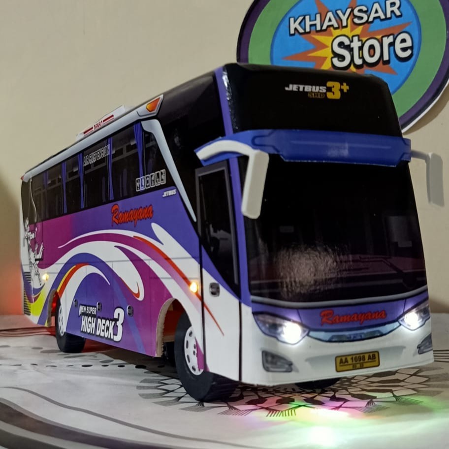 miniatur bus SR2 plus lampu ramayana jb3+