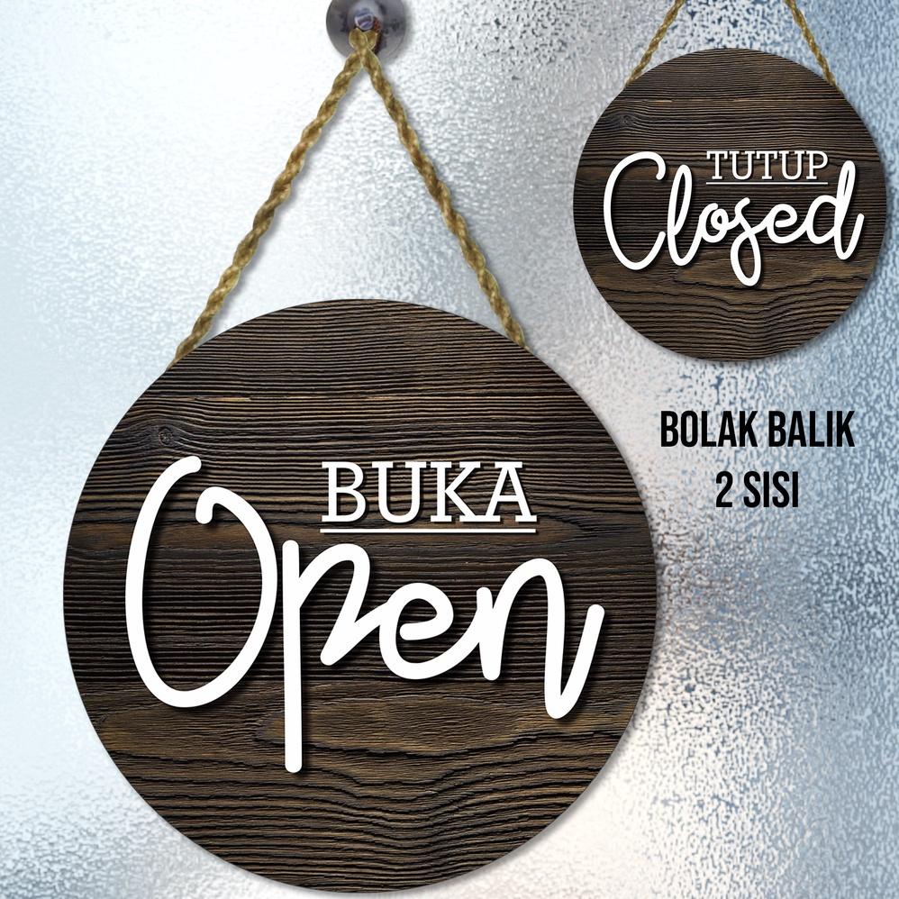 ➙Terbaru➙ Open closed sign, papan gantungan buka tutup toko 84 ➙