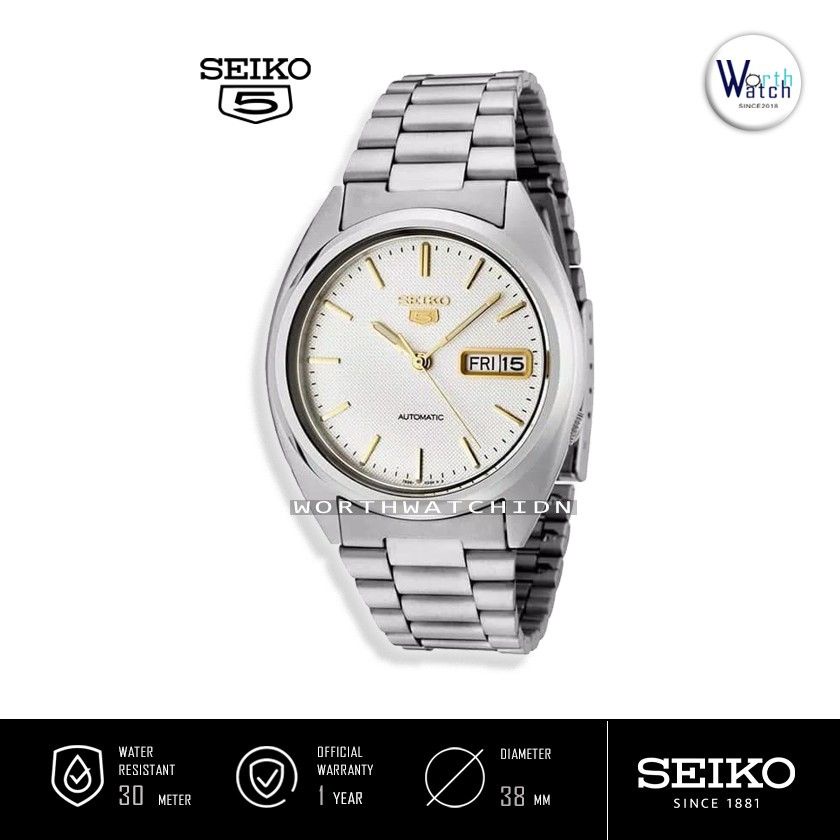 Jam Tangan Pria Otomatis Seiko 5 Men Automatic Stainless Steel Original SNXG-47-K1