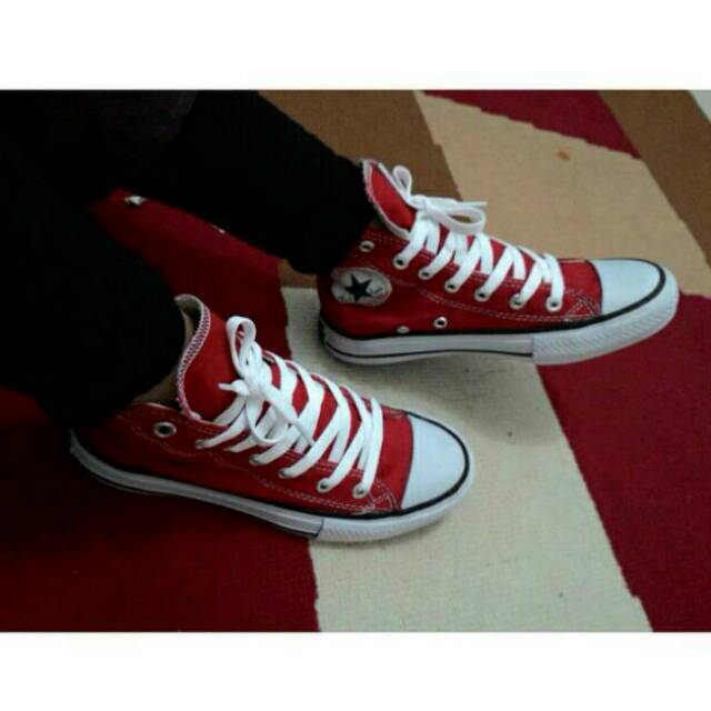 SEPATU CONVERSE ORI INDO RED HIGH / CONVERSE MERAH TINGGI